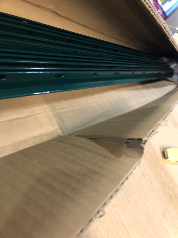 Photo 1 of ARIFARO Fence Posts 4 Feet Sturdy Duty Metal Fence Post, Pack of 10, No Dig Garden U Post for Wire Fencing Steel Post for Yard, Outdoor Wire