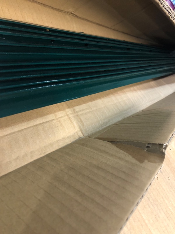 Photo 1 of ARIFARO Fence Posts 4 Feet Sturdy Duty Metal Fence Post, Pack of 10, No Dig Garden U Post for Wire Fencing Steel Post for Yard, Outdoor Wire