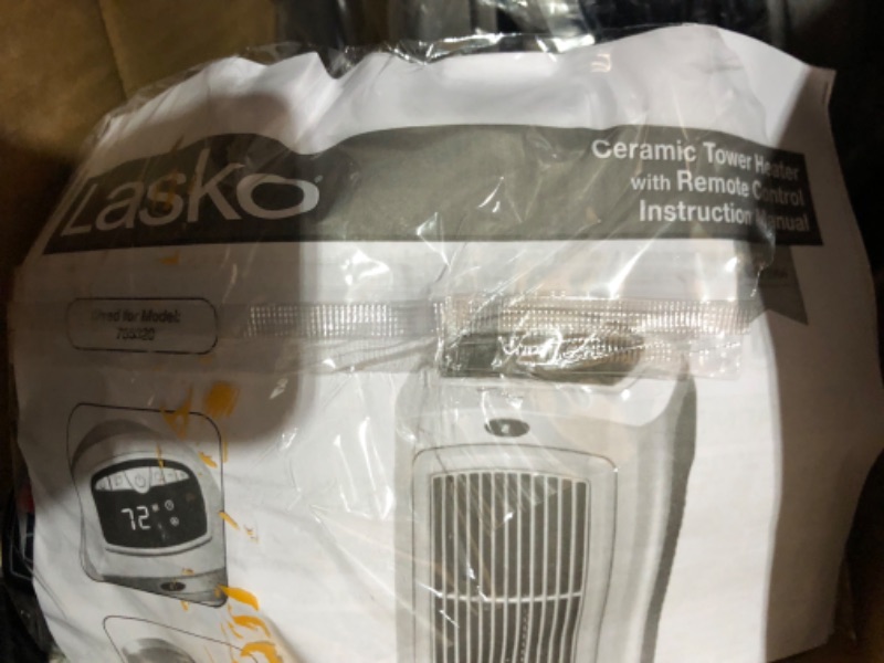 Photo 1 of Lasko 1500W Digital Ceramic Space Heater with Remote, 755320, Silver