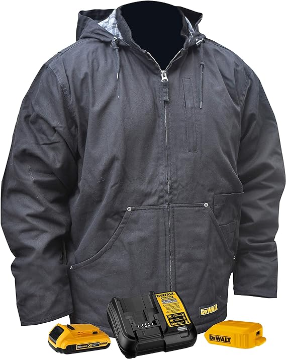 Photo 1 of ***MISSING POWER ADAPTOR***
DEWALT LARGE Black Polyester Heated Jacket L