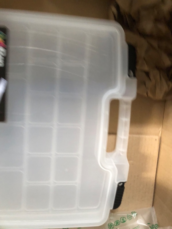 Photo 2 of ***CRACKED - SEE PICTURES***
ArtBin 6962AB Quick View Deep Base Carrying Case with Removable Dividers and Tray 