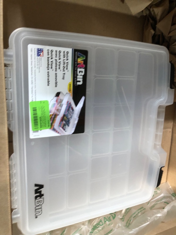 Photo 3 of ***CRACKED - SEE PICTURES***
ArtBin 6962AB Quick View Deep Base Carrying Case with Removable Dividers and Tray 