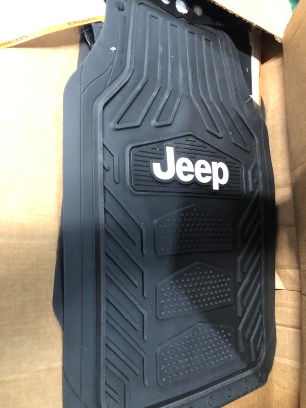 Photo 2 of Jeep Weatherpro 4 Piece Floor Mats Set, Floor Mats by Plasticolor (001668R01) , Black