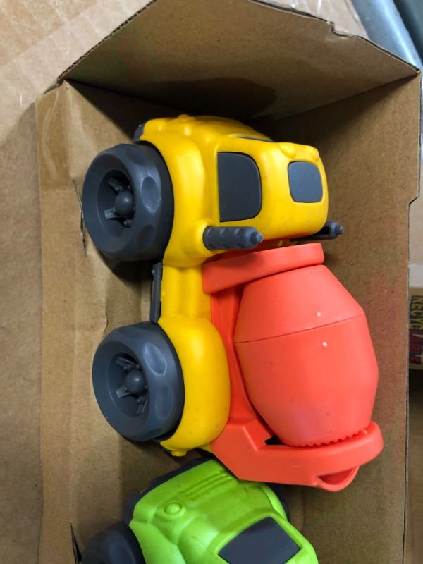 Photo 2 of Aigitoy Toddler Car Toys for 1-3 Year Old, BPA Free, Phthalates Free, PVC, Dump Truck, Mixer Cement, Easter Christmas Birthday Gifts for 2 3 4 Year Boy Girl. Dishwasher Safe, Recycled Plastic