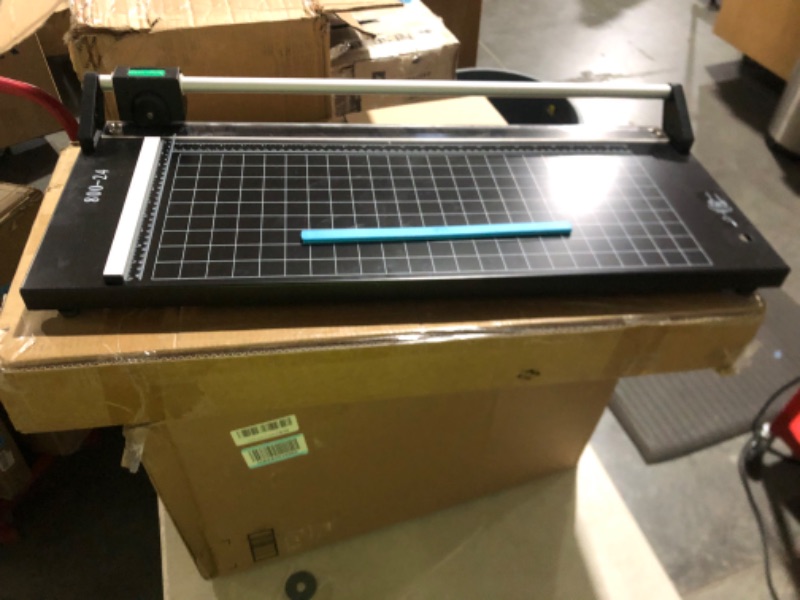 Photo 2 of US Stock - 24 Inch Manual Precision Rotary Paper Trimmer, Sharp Photo Paper Cutter, Rotary Paper Cutter Trimmer