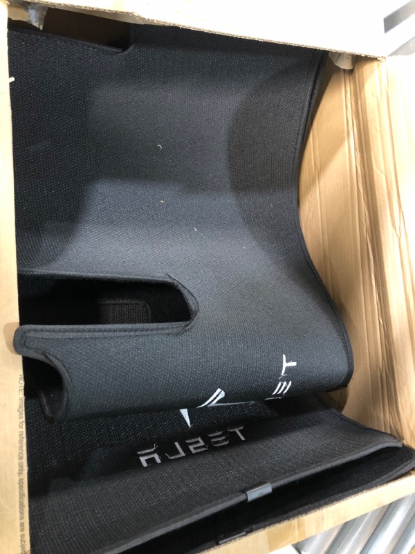 Photo 4 of Custom Fit for Tesla Model 3 Car Floor Mats Original Factory Design All-Black Carpet Tesla Logo Embroidery 3-L/W