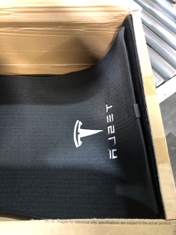 Photo 3 of Custom Fit for Tesla Model 3 Car Floor Mats Original Factory Design All-Black Carpet Tesla Logo Embroidery 3-L/W