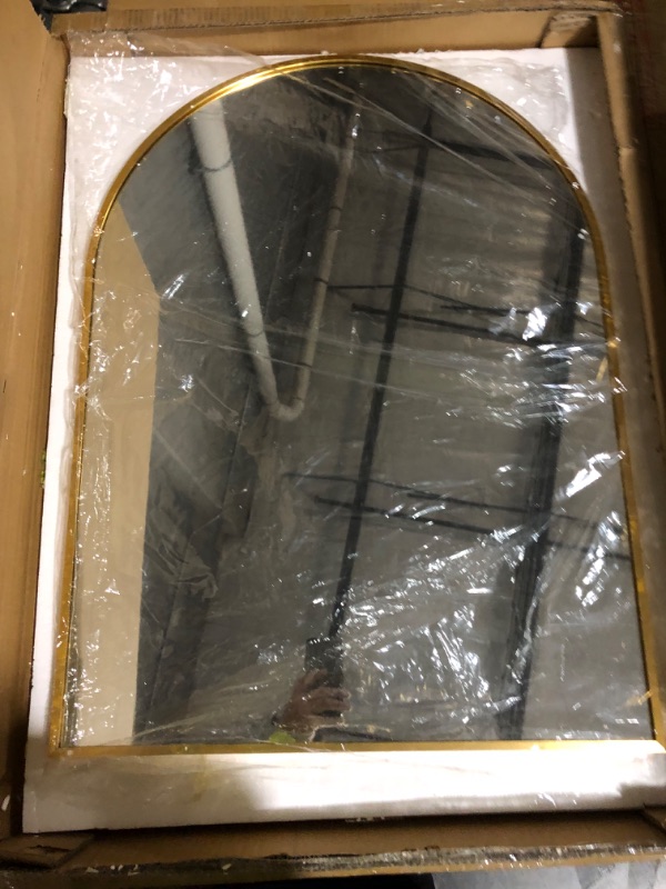 Photo 3 of **LOOKS BRAND NEW** **SEE CLERK NOTES** RICHTOP 22x30 Gold Arch Mirror