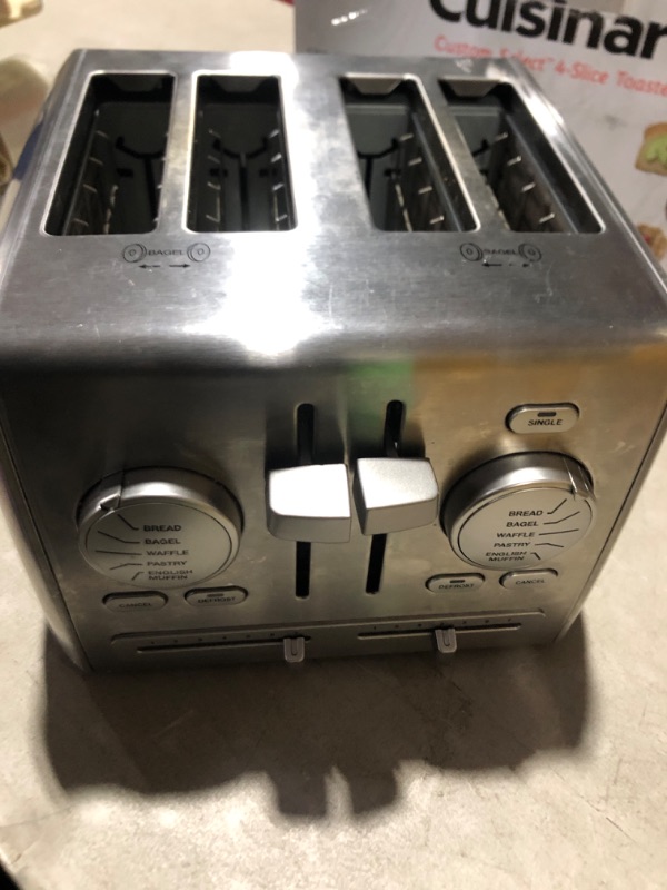 Photo 5 of **USED, NEEDS TO BE CLEANED** Cuisinart CPT-640P1 4-Slice Custom Select Toaster, Stainless Steel 4 Slice Toaster