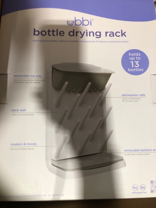 Photo 2 of * important * see all images *
Ubbi Vertical Baby Bottle Drying Rack, Countertop Drying Rack Baby Accessory