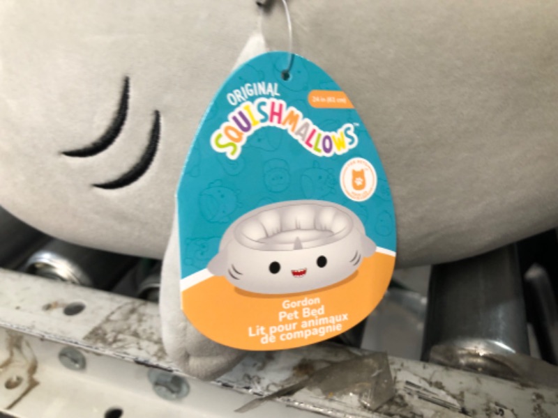 Photo 3 of Squishmallows 24-Inch Gordon Shark Pet Bed - Medium Ultrasoft Official Squishmallows Plush Pet Bed Gordon The Shark Medium 24”x24”