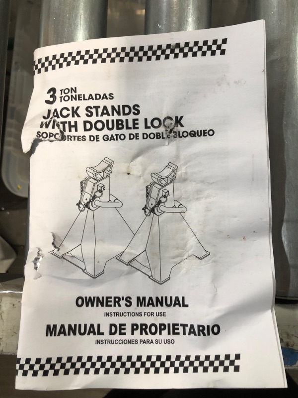 Photo 5 of Torin AT43005AB Steel Heavy Duty Jack Stands: Double Locking Pins, 3 Ton (6,000 lb) Capacity, Black, 1 Pair (2 Pack) Wide Base 3 TON