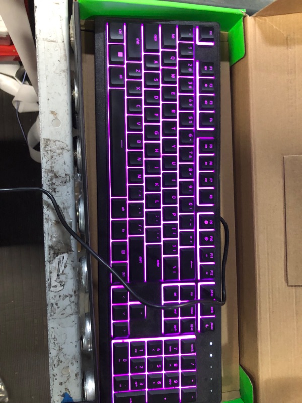 Photo 4 of Razer Ornata V3 X Gaming Keyboard: Low-Profile Keys - Silent Membrane Switches - Spill Resistant - Chroma RGB Lighting - Ergonomic Wrist Rest - Classic Black