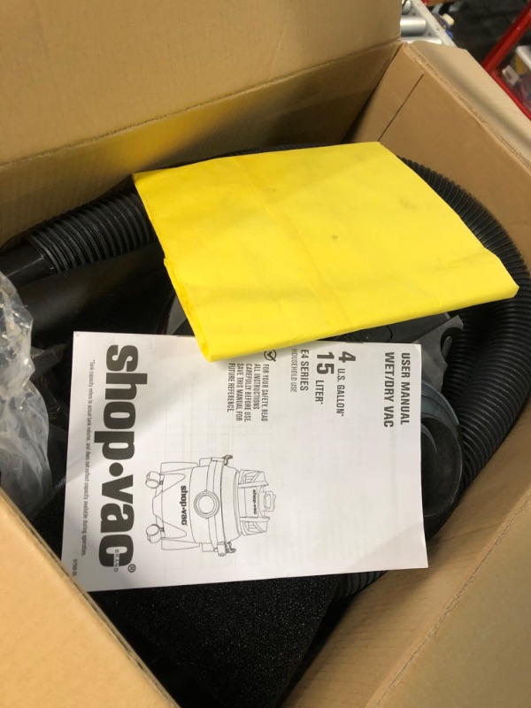 Photo 3 of **NON-REFUNDABLE-SEE COMMENTS**
Shop-Vac 4 Gallon 5.5 Peak HP Wet Dry Vacuum with SVX2 Motor Technology