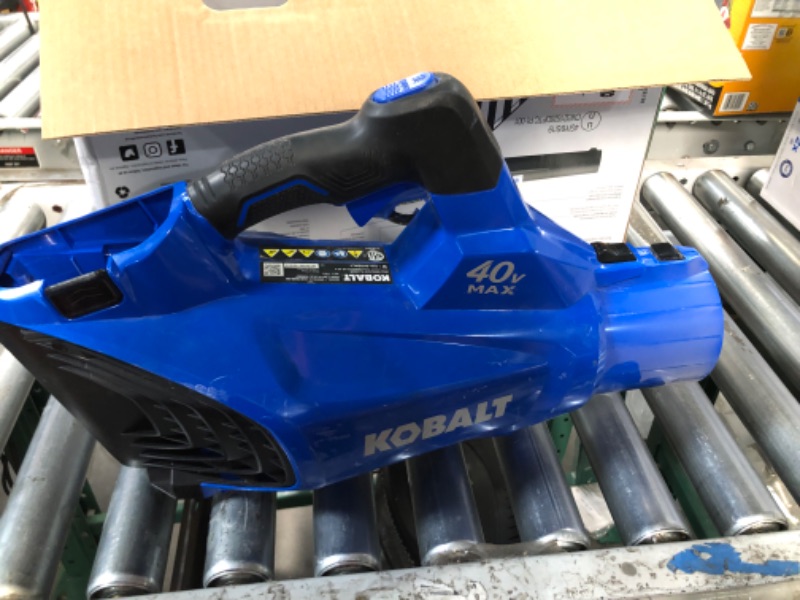 Photo 4 of **NON-REFUNDABLE-SEE COMMENTS**
Kobalt 40-Volt Max Lithium Ion 480-CFM Cordless Electric Leaf Blower KHB 3040-06