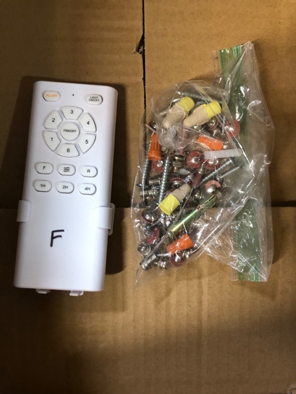 Photo 7 of **light plate needs replacement** Biukis Ceiling Fans with Lights and Remote, 60 Inch Outdoor Ceiling Fan with Remote, Modern Fan with Lights for Patio Farmhouse Bedroom 60-Inch Model 5