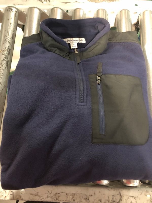Photo 1 of Amazon Essentials Men's Full-Zip Polar Fleece Jacket Polyester Black,  X Large