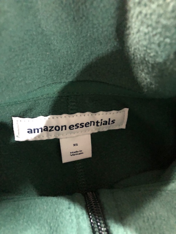 Photo 3 of Amazon Essentials Men's Full-Zip Fleece Jacket , Polyester Dark Green X-Small