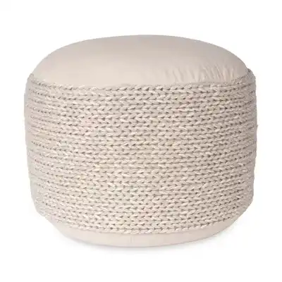 Photo 1 of ***USED***allen + roth Grey Polyester Pouf
