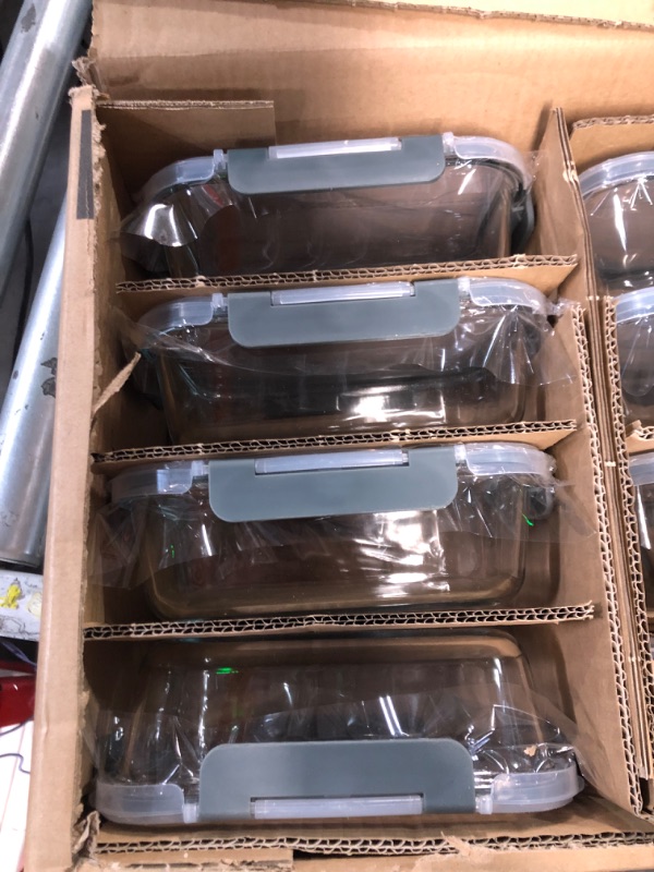 Photo 1 of [8-Pack,30 oz]Glass Meal Prep Containers,Glass Food Storage Containers,Airtight Glass lunch Containers with Lids - BPA-Free Microwave, Oven, Freezer and Dishwasher Gray