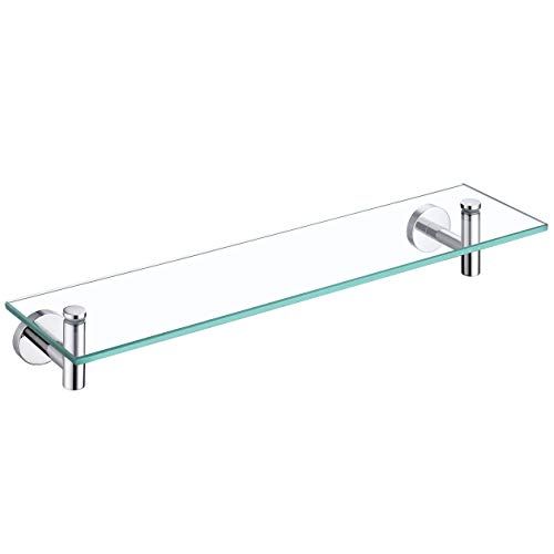 Photo 1 of **BRACKETS NOT INCLUDED**
KES Bathroom Tempered Glass Shelf 20-Inch Rectangular Floating Glass Shelf with Rustproof Stainless Steel Bracket Wall Mounted Polished Finish