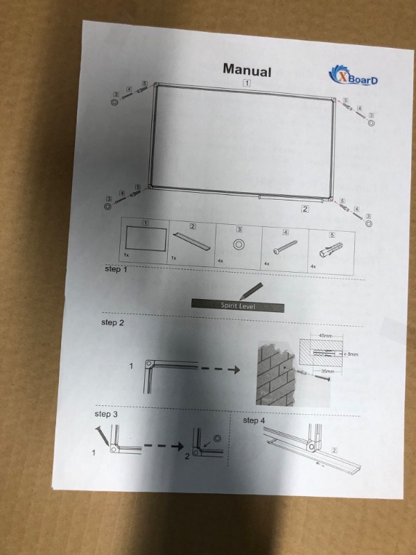 Photo 3 of XBoard Magnetic Whiteboard 48 x 36, White Board 4 x 3