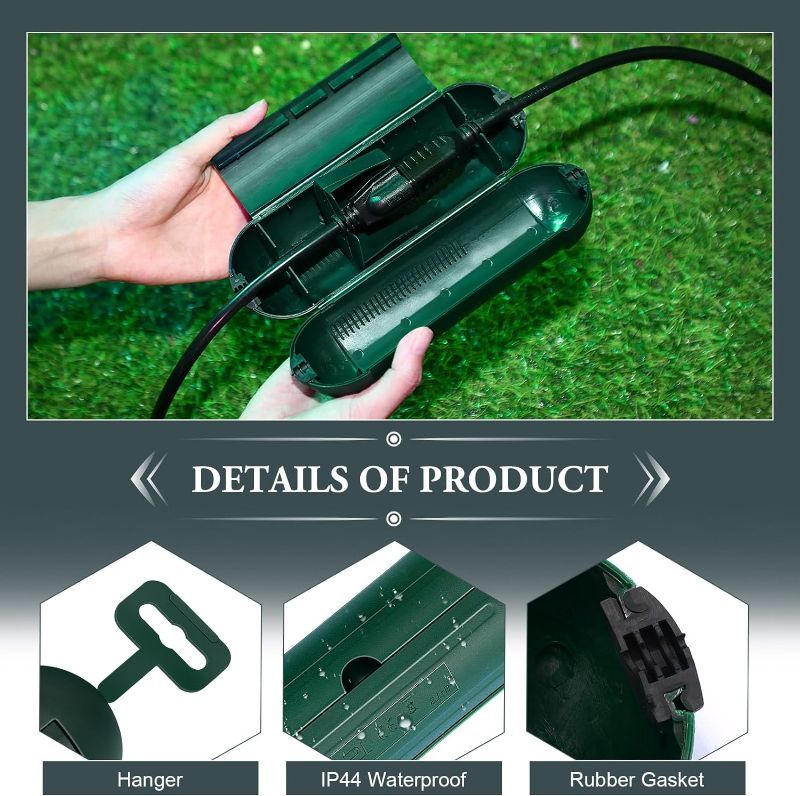 Photo 1 of Kanayu 8 Pcs Extension Cord Cover,  (Green)