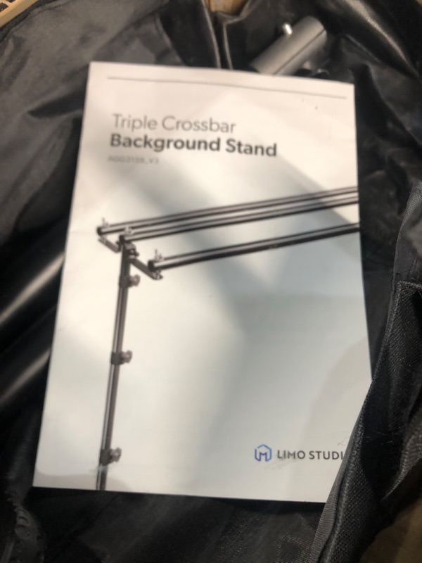 Photo 4 of LimoStudio 10 x 9.6 feet Backdrop Stand with Triple Crossbar Background Support System, 9