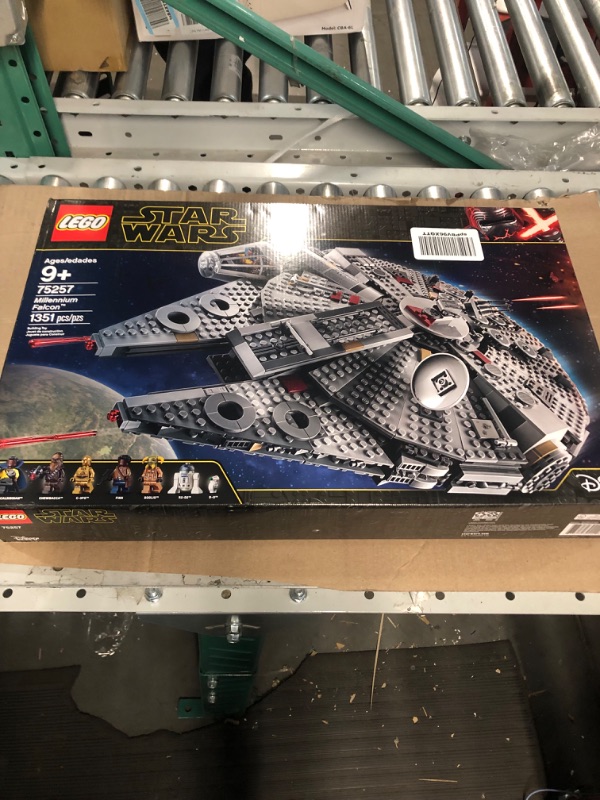 Photo 2 of LEGO Star Wars Millennium Falcon 75257 Starship Construction Set, with Finn, Chewbacca, Lando Calrissian, Boolio, C-3PO, R2-D2 and D-O, The Rise of Skywalker Collection Standard Packaging
