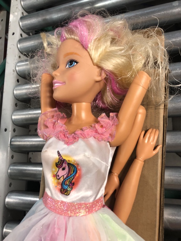 Photo 3 of Just Play Barbie 28-inch Best Fashion Friend Unicorn Party Doll, 