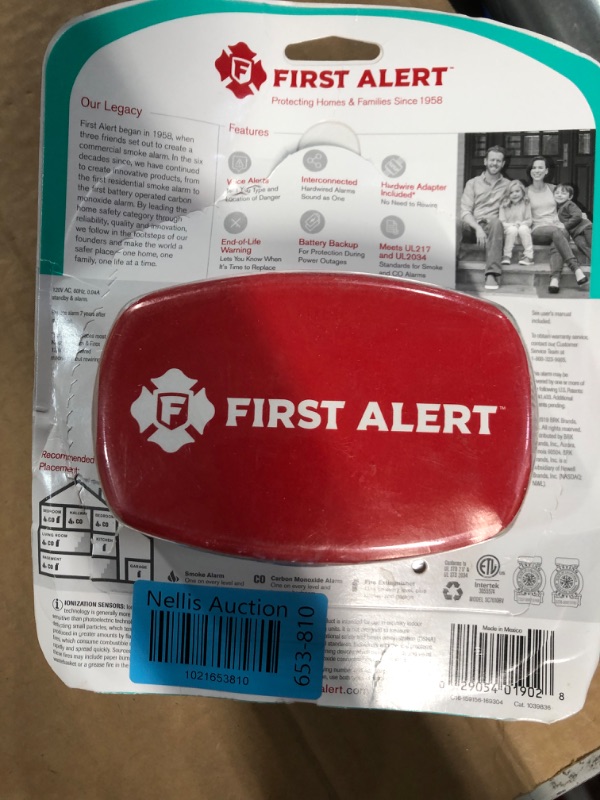 Photo 3 of First Alert BRK 250648 Combination Smoke Carbon Monoxide Photoelectric Alarm