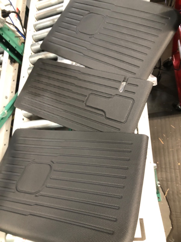 Photo 1 of D1M Fit Tesla Model Y Rear Trunk Seats Back Mats Cover All Weather Seat Protector Pet Mat Pack of 3 (Enhanced Stickiness)