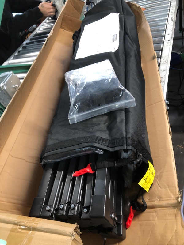 Photo 1 of Tunbne 10'x10' Ez Pop Up Canopy Tent with Sidewall and 6 Pockets, (Black)