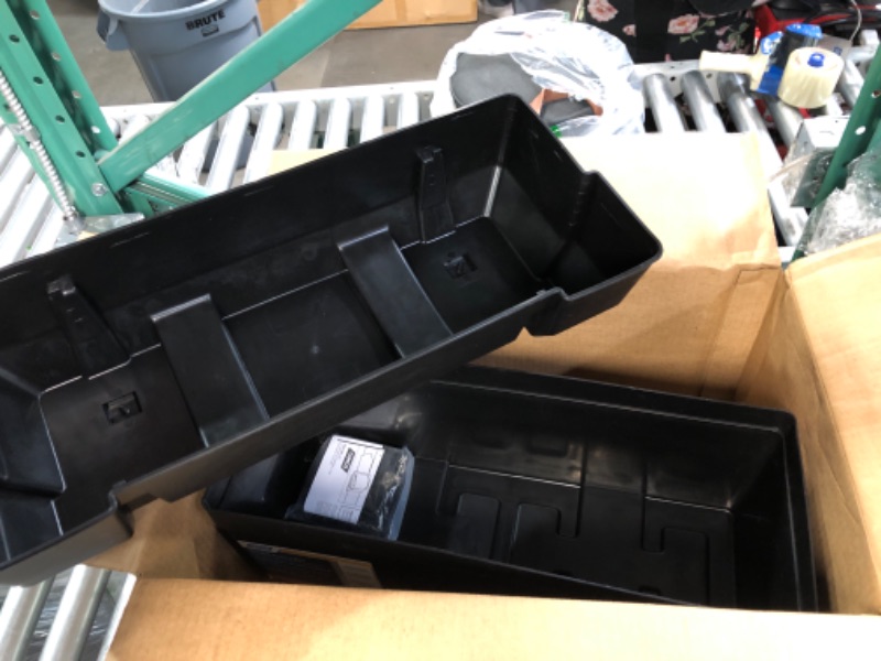 Photo 3 of Camco Heavy Duty Double Battery Box with Straps and Hardware - Group GC2 | Safely Stores RV, Automotive, and Marine Batteries | Measures Inside 21-1/2" x 7-3/8" x 11-3/16" | (55375) Frustration Free Packaging Double Battery Box