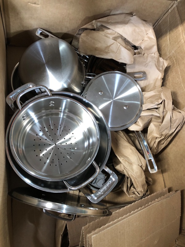 Photo 3 of 12 Piece Cookware Set by Cuisinart, MultiClad Pro Triple Ply, Silver, MCP-12N