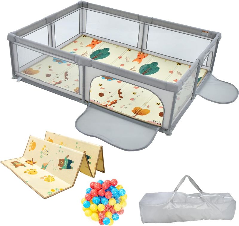 Photo 1 of Baby Playpen with Double-Sided Mat