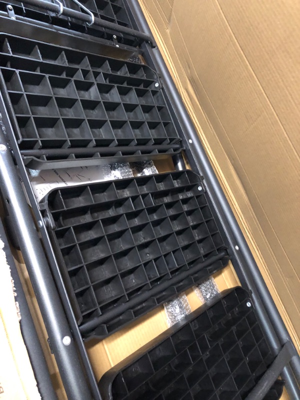 Photo 1 of HBTower 4 Step Ladder with Handrails, Folding Step Stool with Wide Anti-Slip Pedal, 330lbs Sturdy Steel Ladder