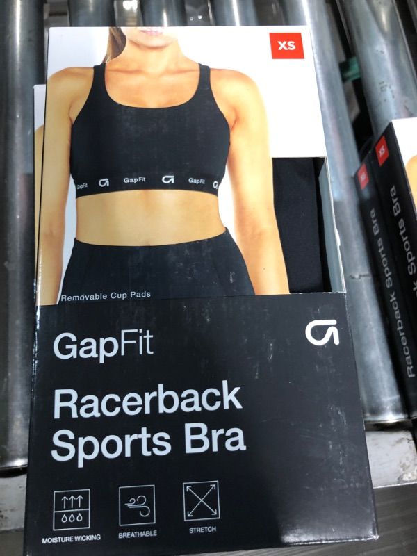 Photo 2 of GAPFIT RACERBACK SPORTS BRA, XS, BLACK