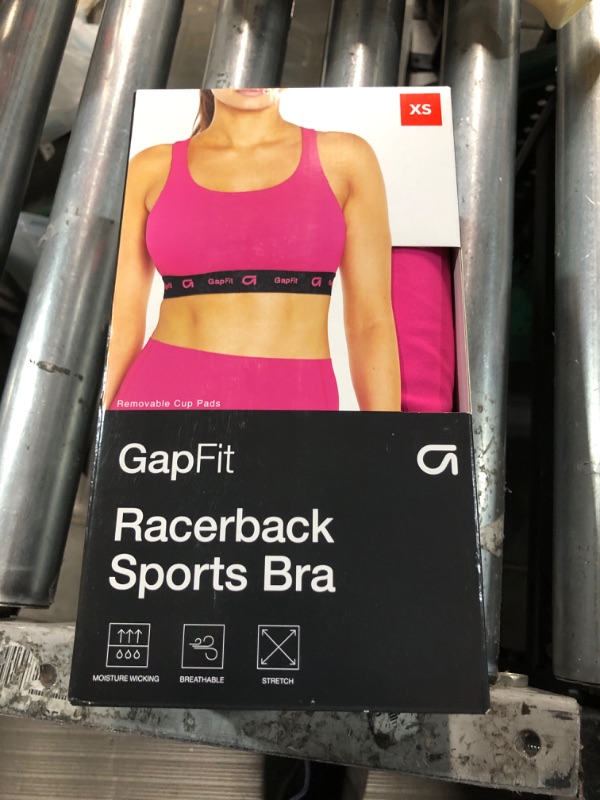 Photo 1 of GAPFIT RACERBACK SPORTS BRA, XS, PINK