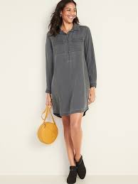 Photo 1 of GAP TENCEL DRESS, DARK GRAY, XS