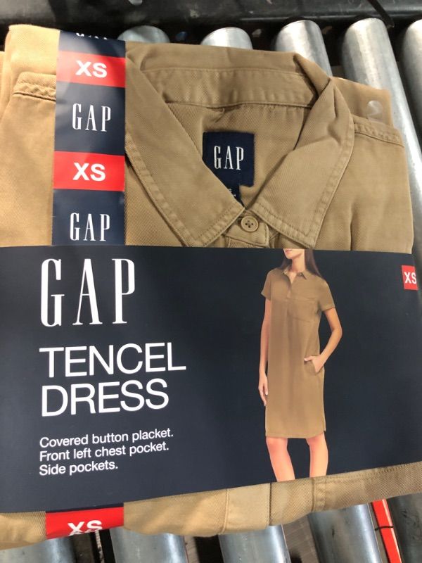 Photo 2 of GAP TENCEL DRESS, BEIGE, XS