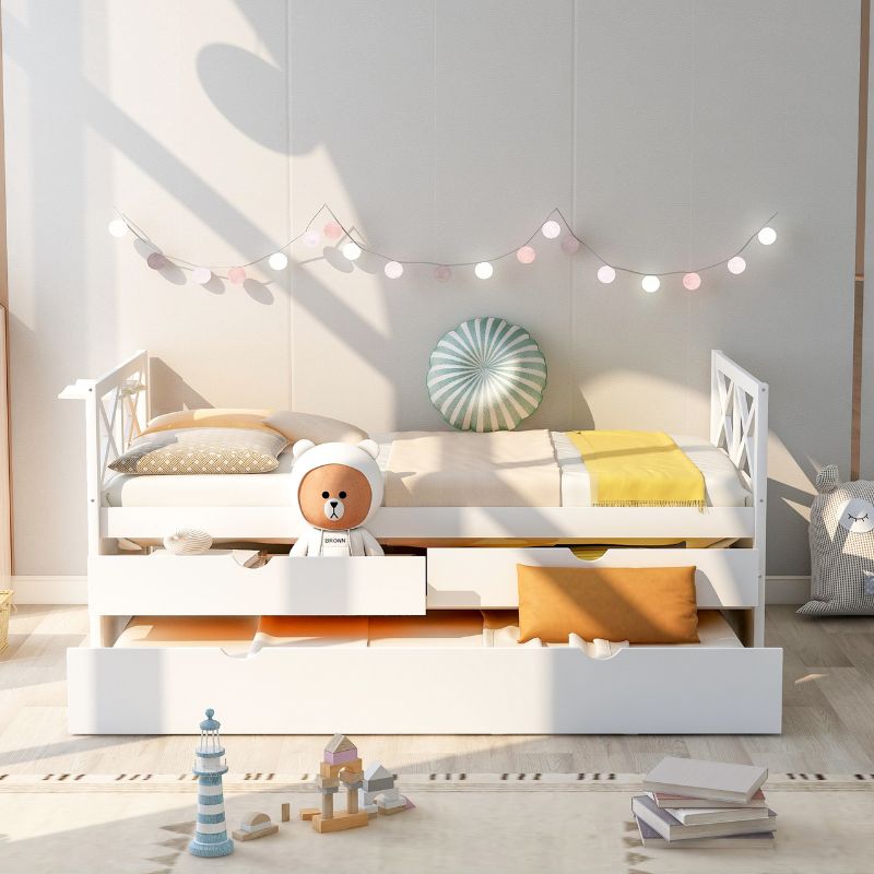 Photo 1 of (READ NOTES) Multi-Functional Daybed with Drawers and Trundle White Twin 

