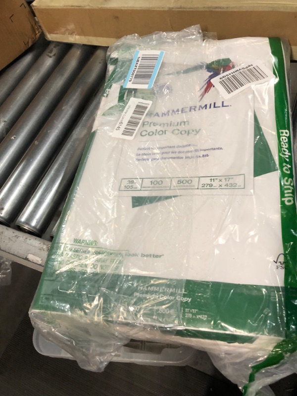 Photo 1 of Hammermill Printer Paper, Premium Color 28 lb Copy Paper, 11 x 17 - 1 Ream (500 Sheets) - 100 Bright, Made in the USA, 102541R Ledger (11x17) 1 Ream | 500 Sheets