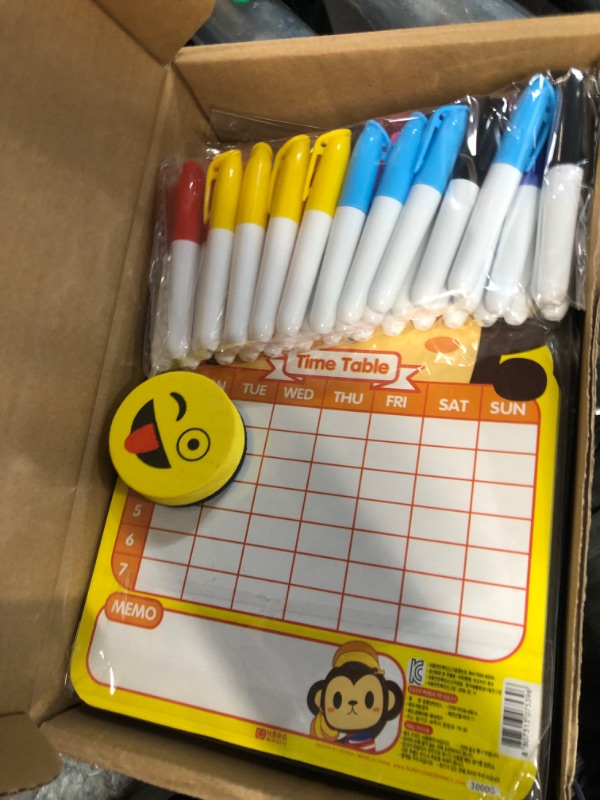 Photo 2 of SKKSTATIONERY Cartoon Dry Erase Board Set, 4 Pack Dry Erase Lap Boards, 36 Pcs Mini Dry Erase Markers, Eraser