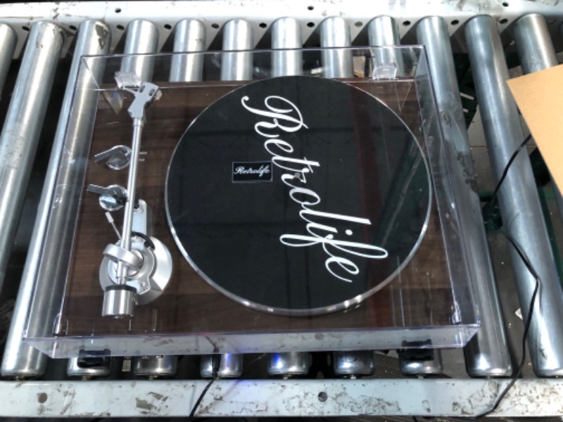 Photo 1 of Turntables Belt-Drive Record Player with Wireless Output Connectivity, Vinyl Player Support 33&45 RPM Speed Phono Line Output USB Digital to PC Recording with Advanced Magnetic Cartridge&Counterweight Bark Brown