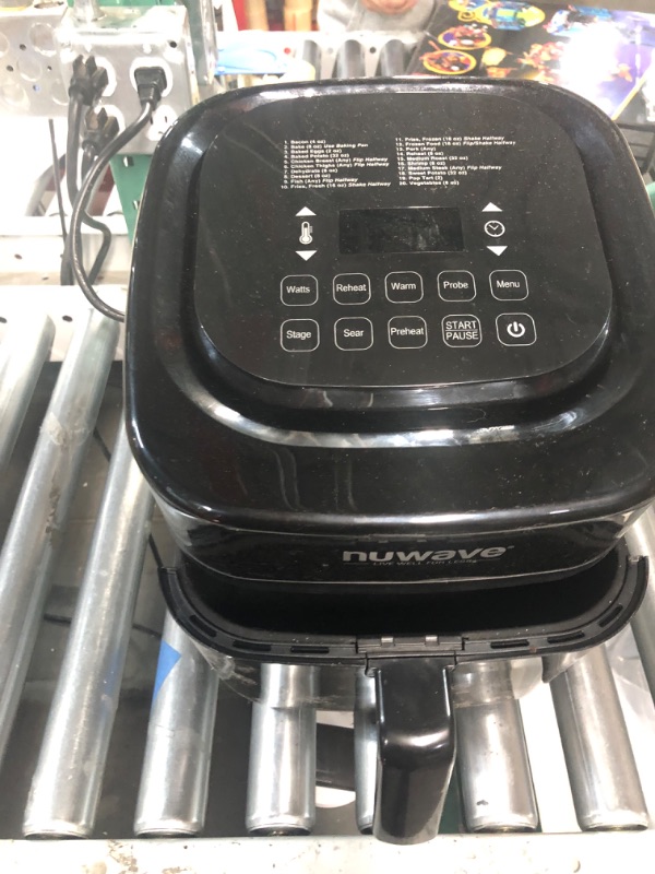 Photo 2 of **DOESN'T WORK SELLING FOR PARTS** Nuwave Brio 7-in-1 Air Fryer, 7.25-Qt with One-Touch Digital Controls, 50°- 400°F Temperature Controls in 5° Increments, Linear Thermal (Linear T) for Perfect Results, Black