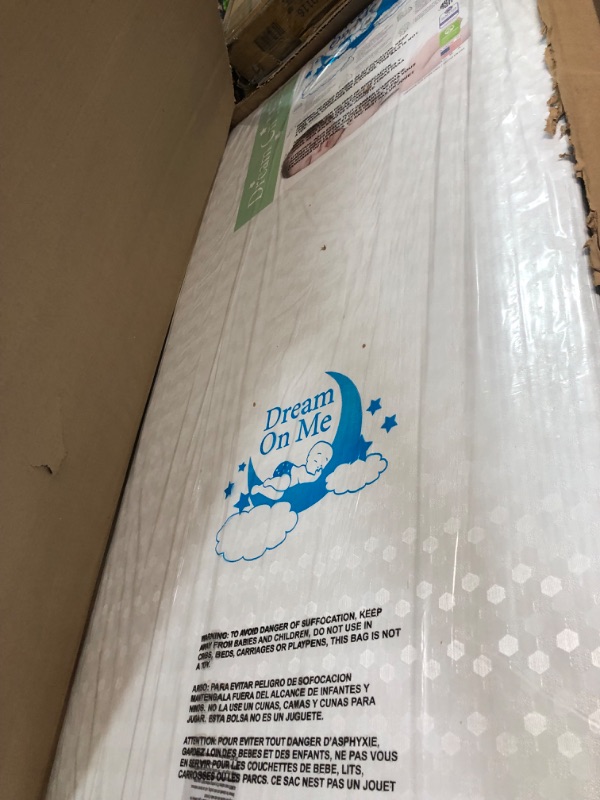 Photo 2 of * see images for damage *
Dream On Me Honeycomb Orthopedic Firm Fiber Standard Baby Crib Mattress 10 Year warranty | 5” Fiber Core Optimum Support |