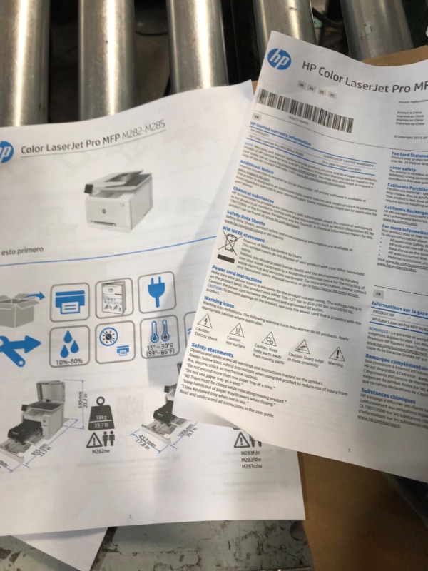 Photo 2 of HP Color LaserJet Pro M283fdw Wireless All-in-One Laser Printer, Remote Mobile Print, Scan & Copy, Duplex Printing, Works with Alexa (7KW75A), White