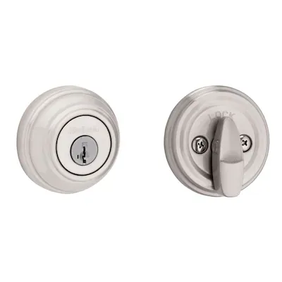 Photo 1 of *STOCK IMG AS REF* Kwikset Signature Series Signatures 980 Deadbolt Series Satin Nickel Single Cylinder Deadbolt with SmartKey 