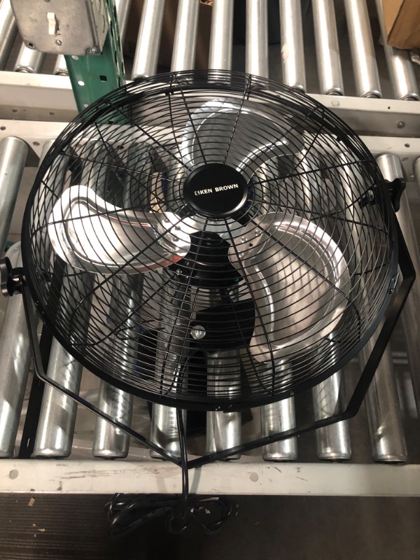 Photo 4 of KEN BROWN 18 Inch High Velocity Industrial Wall Mounted Fan 4012CFM 3 Speed for Industrial, Commercial, Residential, and Shop Use - ETL Safety Listed